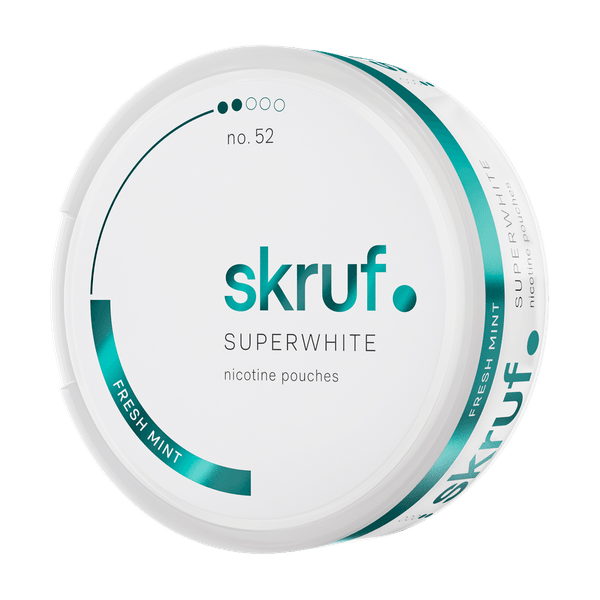 SKRUF Superwhite Fresh Mint No 52 nicotine pouches