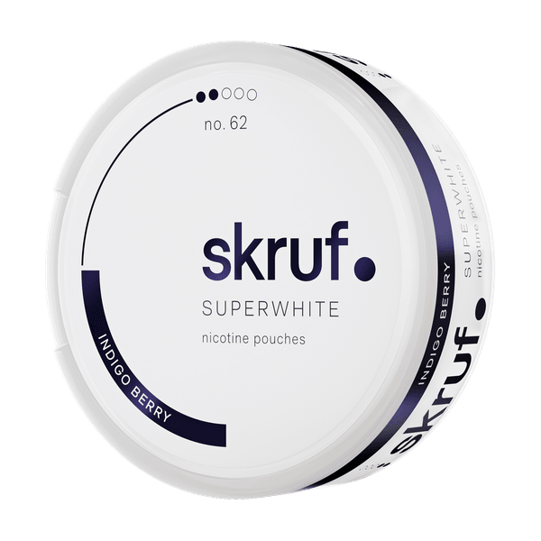 SKRUF Superwhite Indigo Berry No 62 nicotine pouches