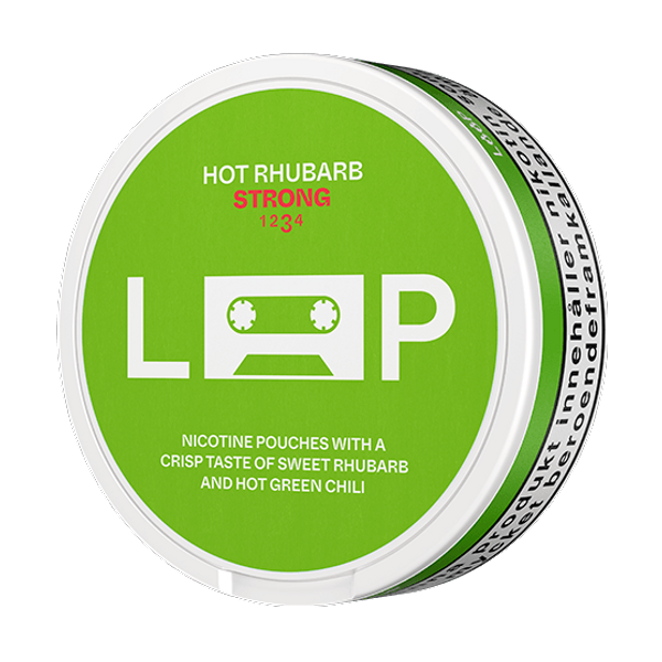 LOOP Hot Rhubarb Strong nicotine pouches