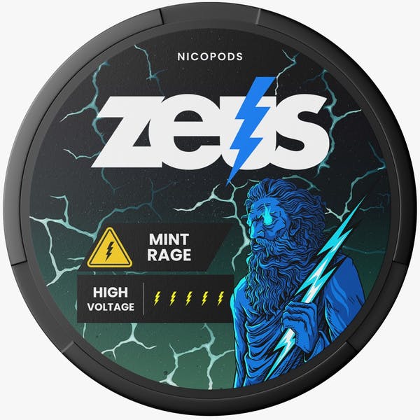 Zeus Mint Rage Strong nicotine pouches