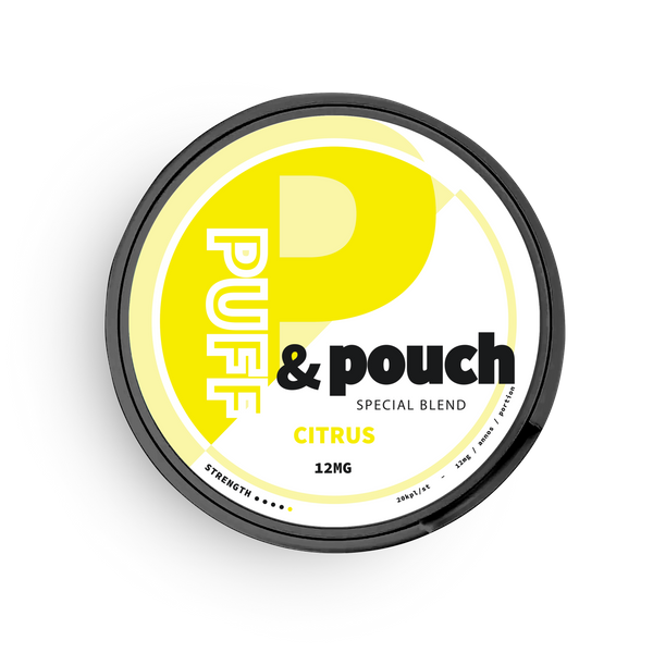 Puff and Pouch Citrus strong 12mg nicotine pouches