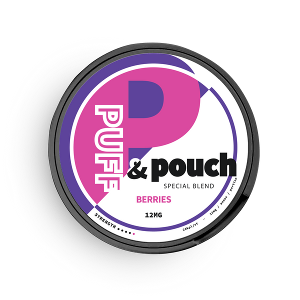 Puff and Pouch Berries strong 12mg nicotine pouches